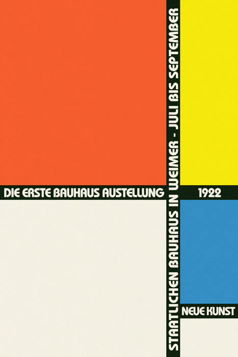 Blue Shaker Αφίσα BAUHAUS - Erste Austellung 1922 - 30 x 40 cm