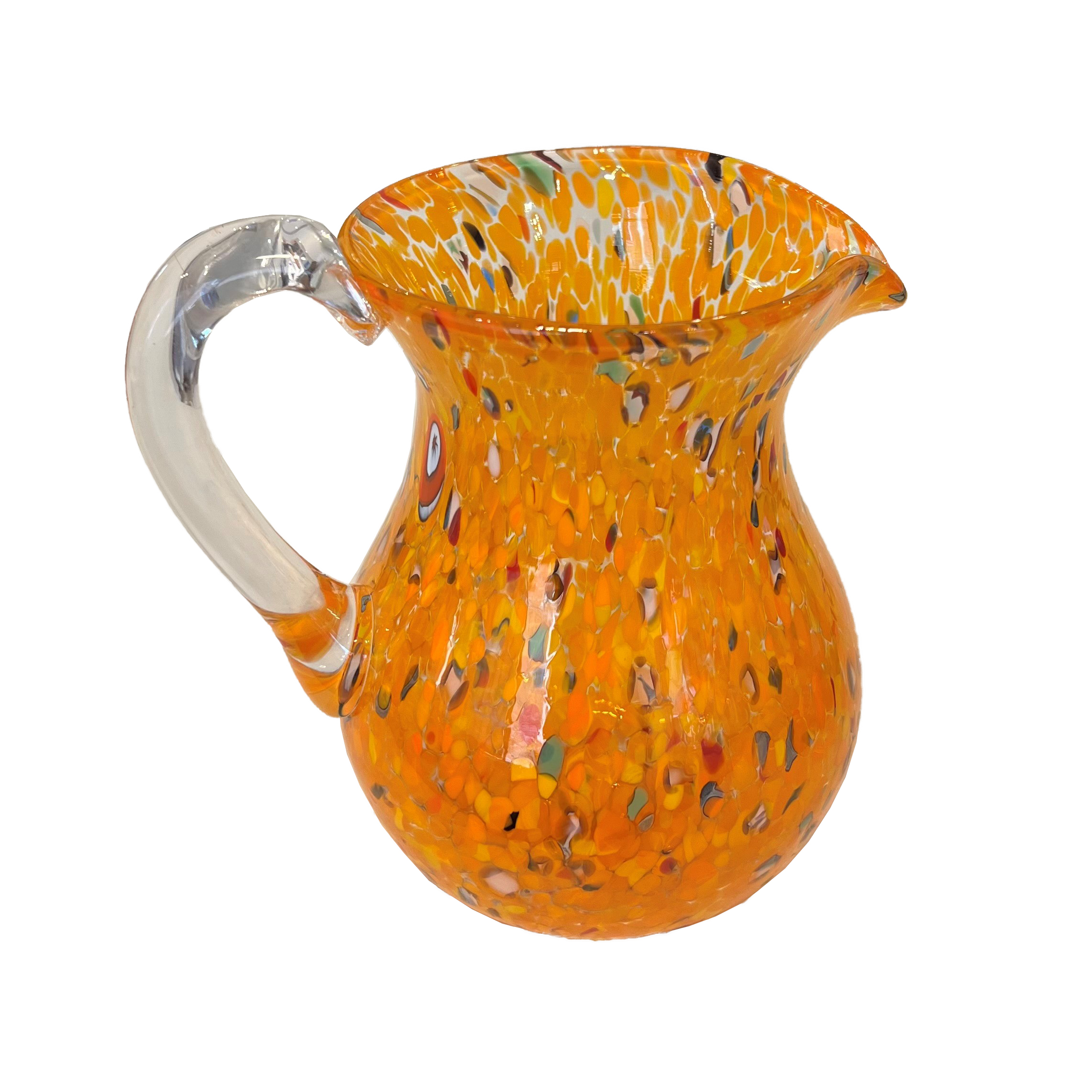 Murano Glass Μurano Χειροποίητη Κανάτα - Πορτοκαλί 25 cm