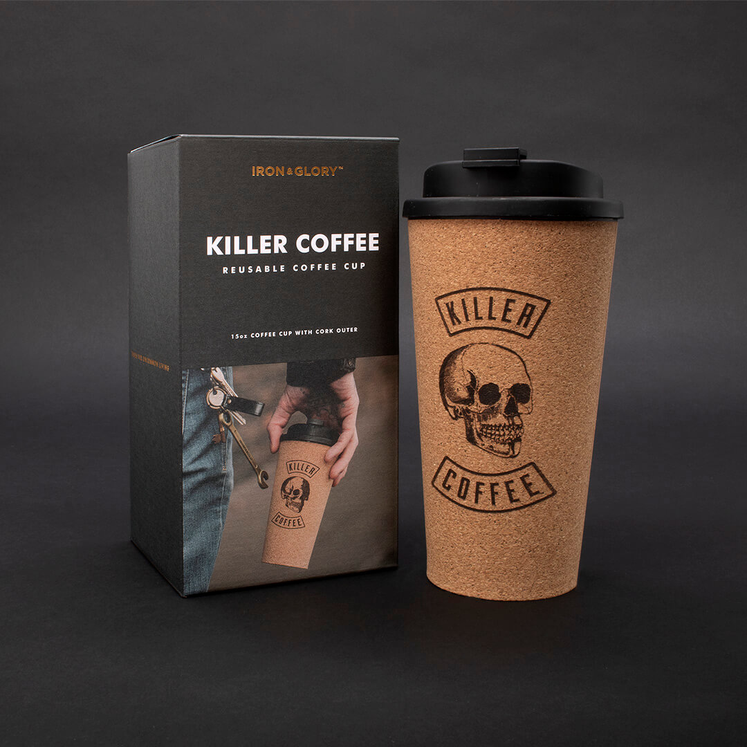 Suck UK Iron & Glory Μονωμένο Ποτήρι Καφέ 440 ml - Killer Coffee