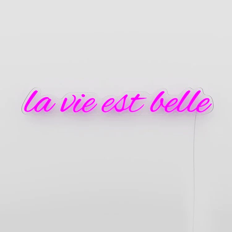 CANDY SHOCK La Vie Est Belle Neon - Επιτοίχιο USB Φωτιστικό LED CANDY SHOCK, 40cm