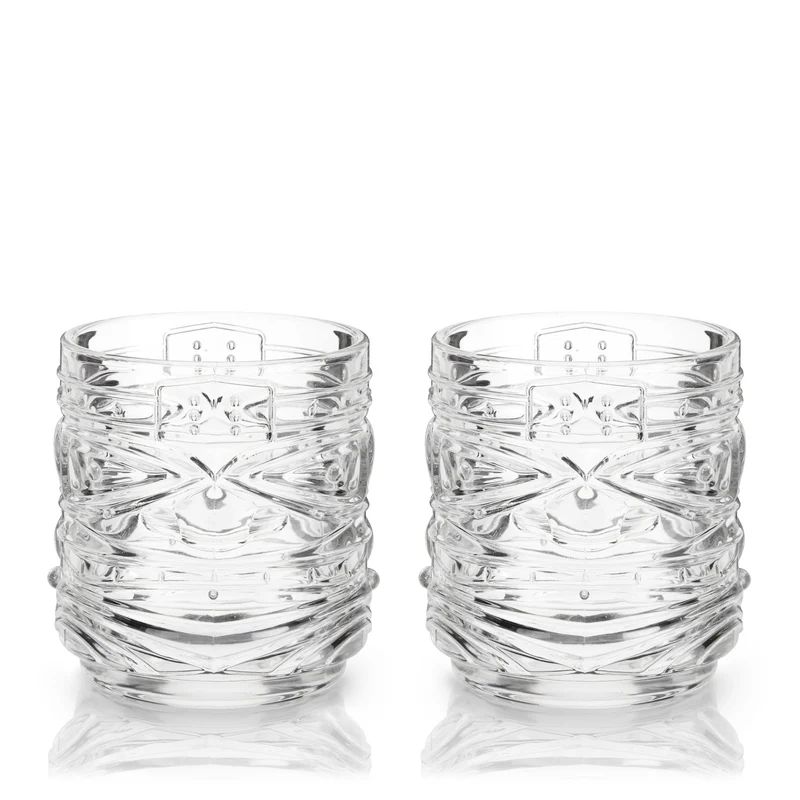 Viski Σετ 2 Lowball Ποτηριών Pacific Crystal Tiki - 355ml