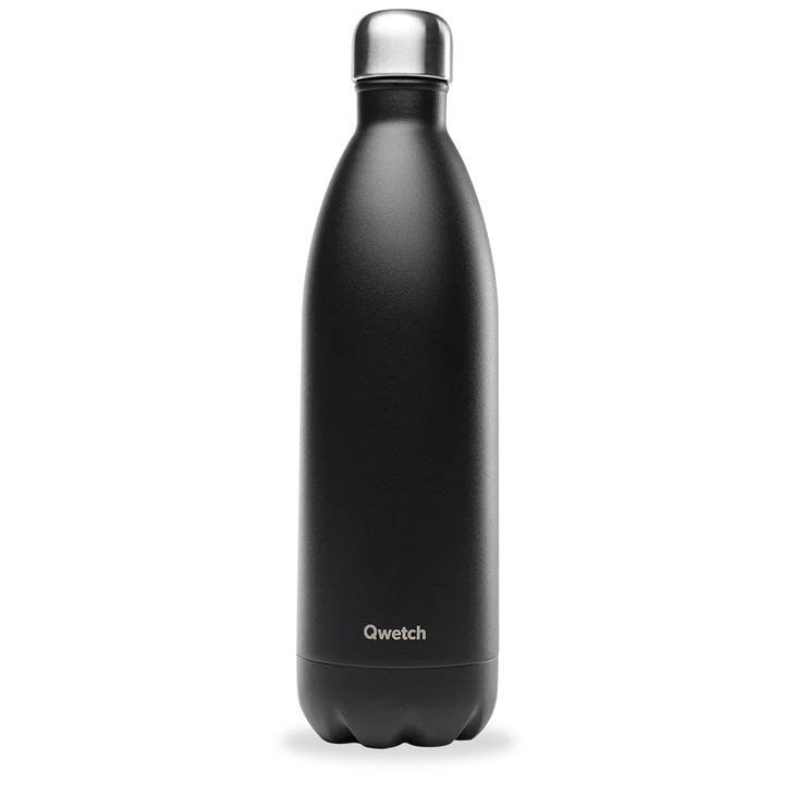 QWETCH Insulated stainless steel bottle - Matt - Black - 1L Qwetch